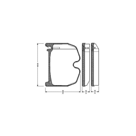 Bosch 0986Tb2452 Brake Pad Set Excl Wear Warning Contact
