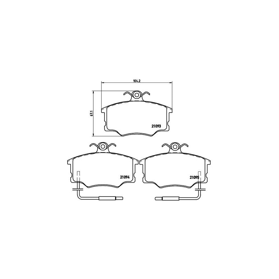 Brembo P 23 034 Brake Pad Set With Brake Caliper Screws