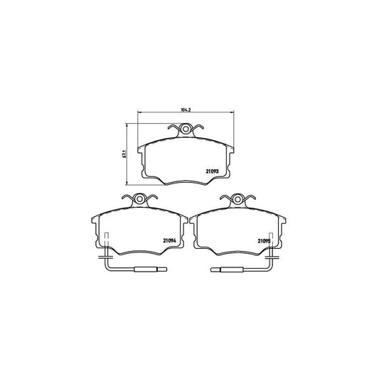 Brembo P 23 034 Brake Pad Set With Brake Caliper Screws