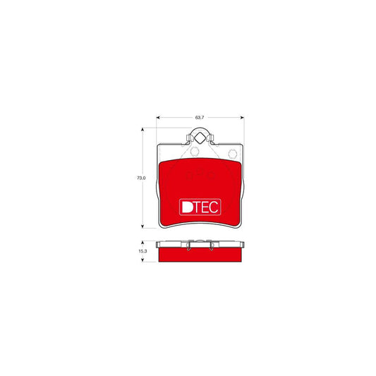 TRW Dtec Cotec Gdb1335Dte Brake Pad Set Not Prepared For Wear Indicator