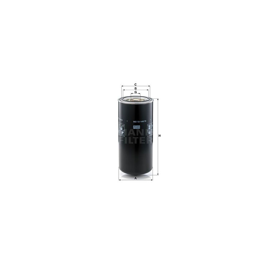 MANN-FILTER WD 13 145/15 Oil Filter Spin-on Filter