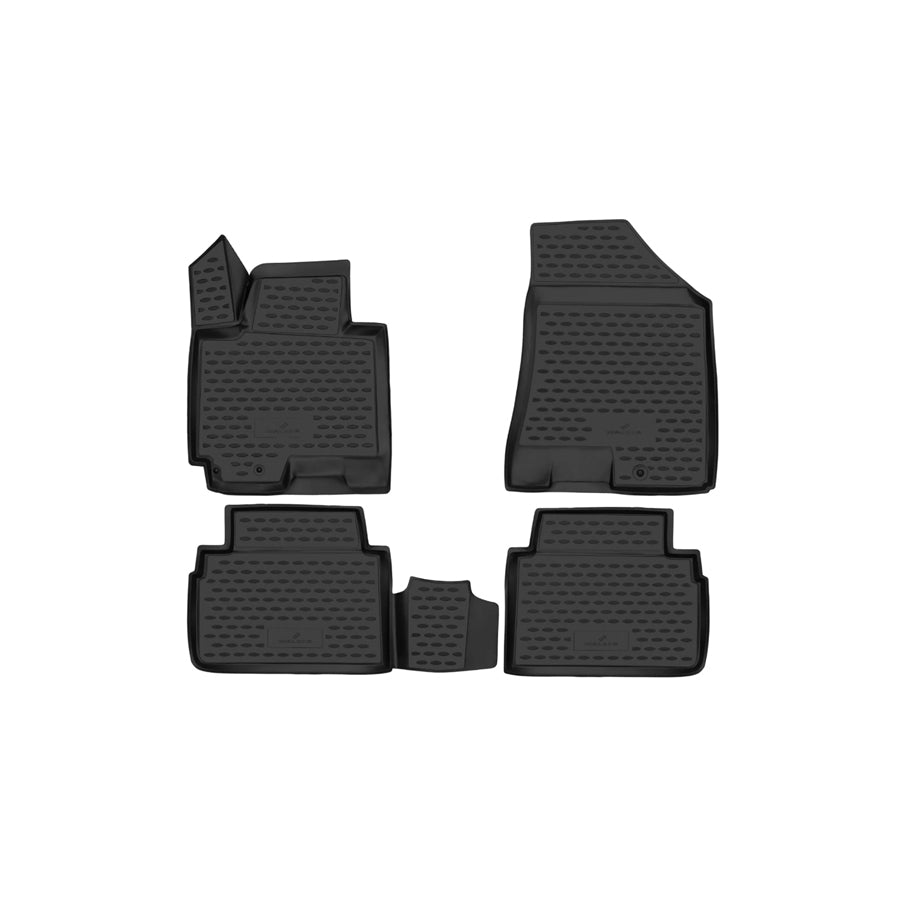 WALSER Tailored, XTR 75209 Floor mat set Elastomer, Front, Black