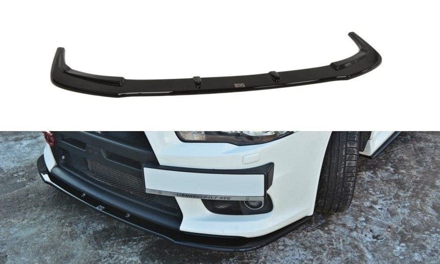 Maxton Design MI-LA-10-EVO-FD1T Front Splitter V.1 Mitsubishi Lancer EVO X | Duco Car Parts UK Car Parts