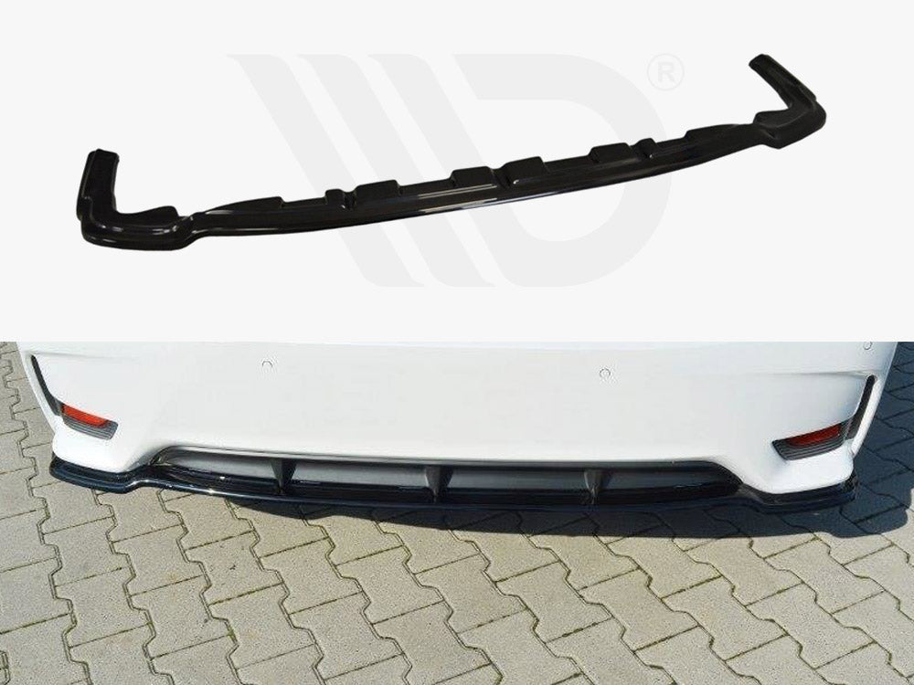 Maxton Design LE-CT-1F-H-RD1T Central Rear Splitter Lexus Ct MK1 Facelift (without Vertical Bars) (2013-2017) | Duco Car Parts UK Car Parts