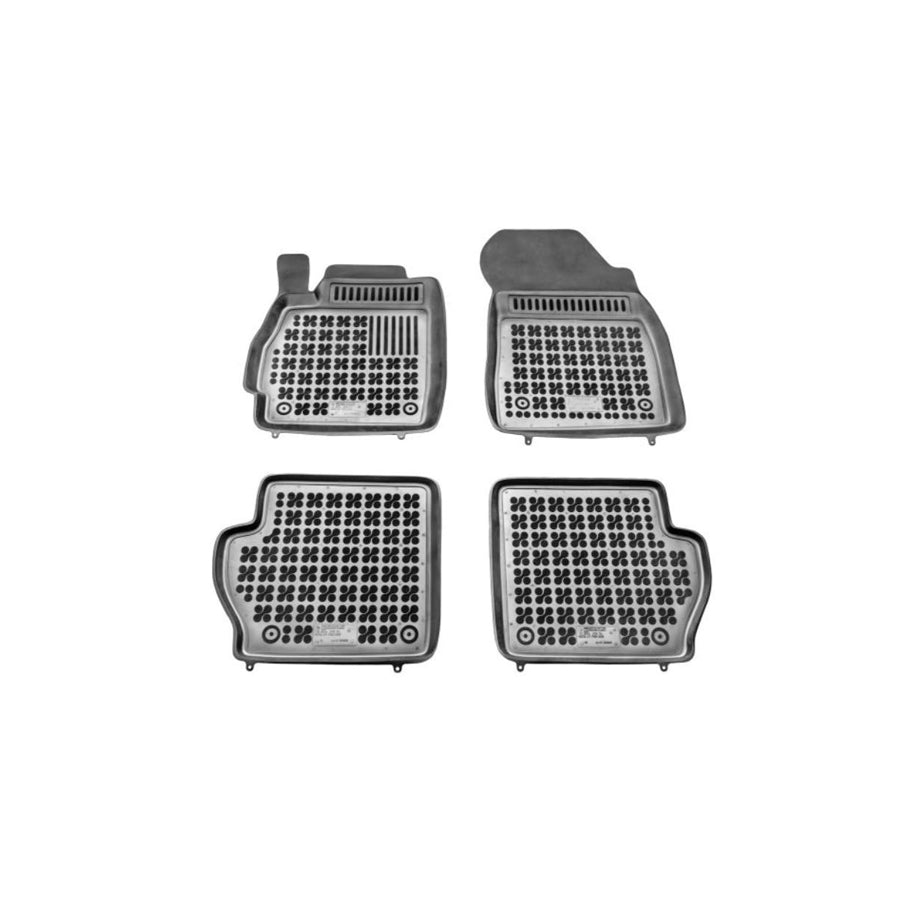 REZAW PLAST 200808 Floor mat set for MAZDA 2 Hatchback (DE, DH) Elastomer, Front and Rear, Black