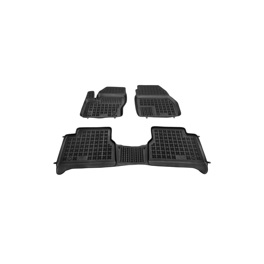 REZAW PLAST 200619 Floor mat set Elastomer, Front, Black