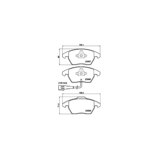 Hella 8DB 355 010 581 Brake Pad Set With Integrated Wear Warning Contact