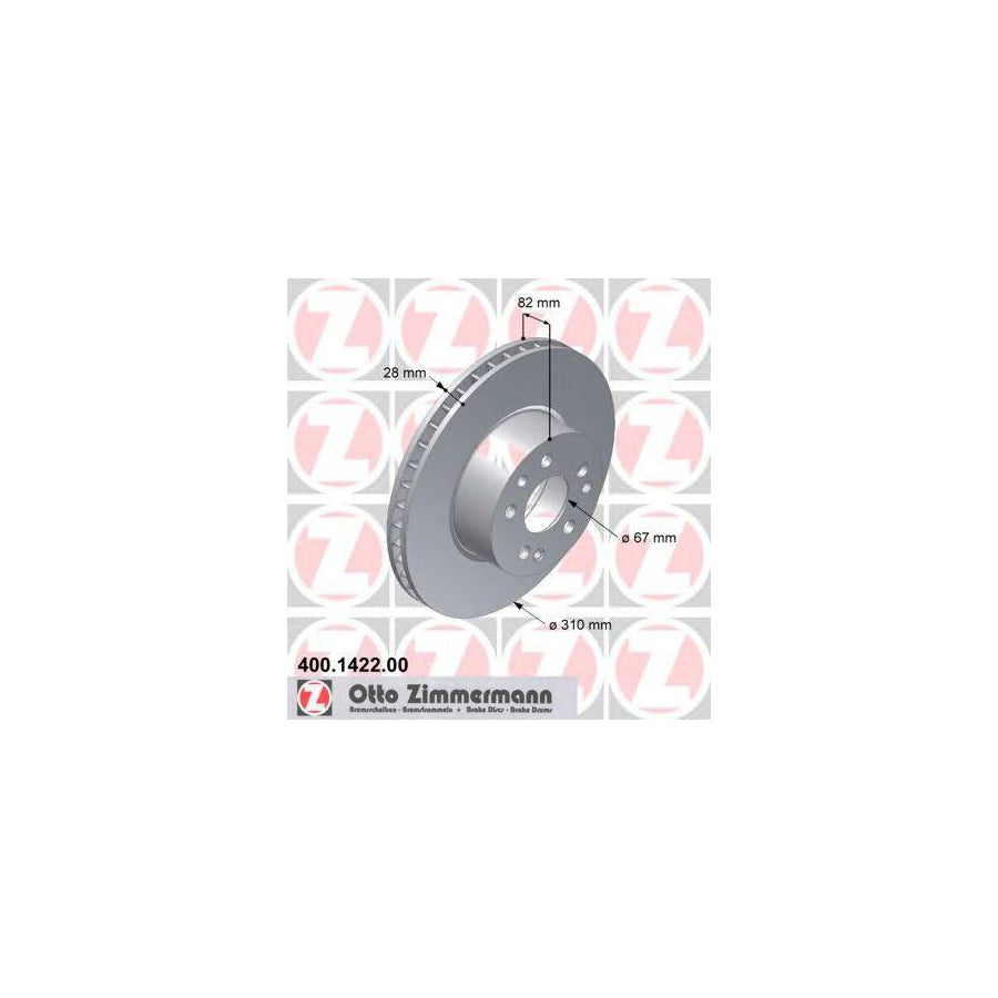 ZIMmERMANN 400 1422 00 Brake Disc suitable for MERCEDES BENZ S Class Saloon W140 Internally Vented