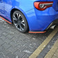 Maxton Design Subaru Brz Facelift (2017-2020) Rear Side Splitters (black & Red) V.2