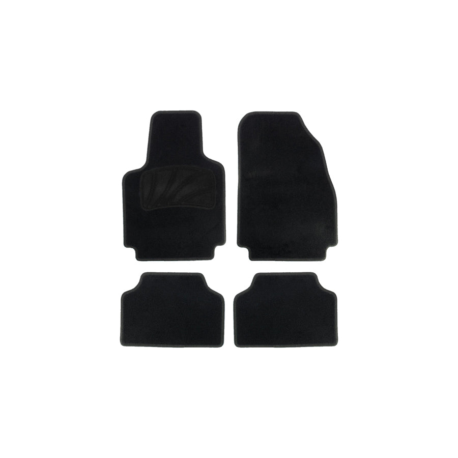 RED SIGN Universal fit 165156 Floor mat set PP (Polypropylene), Front and Rear, Quantity: 4, Black