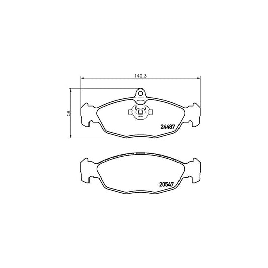 Hella 8DB 355 013 031 Brake Pad Set Prepared For Wear Indicator