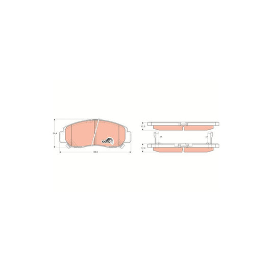TRW Cotec Gdb3268 Brake Pad Set With Acoustic Wear Warning