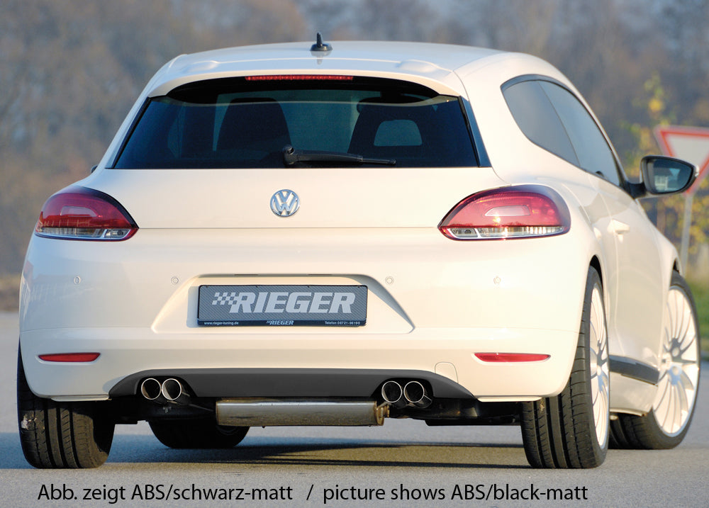 Rieger 00099787 VW 13 Mk3 Scirocco Rear Diffuser for Twin Tailpipe Left & Right - Carbon-Look