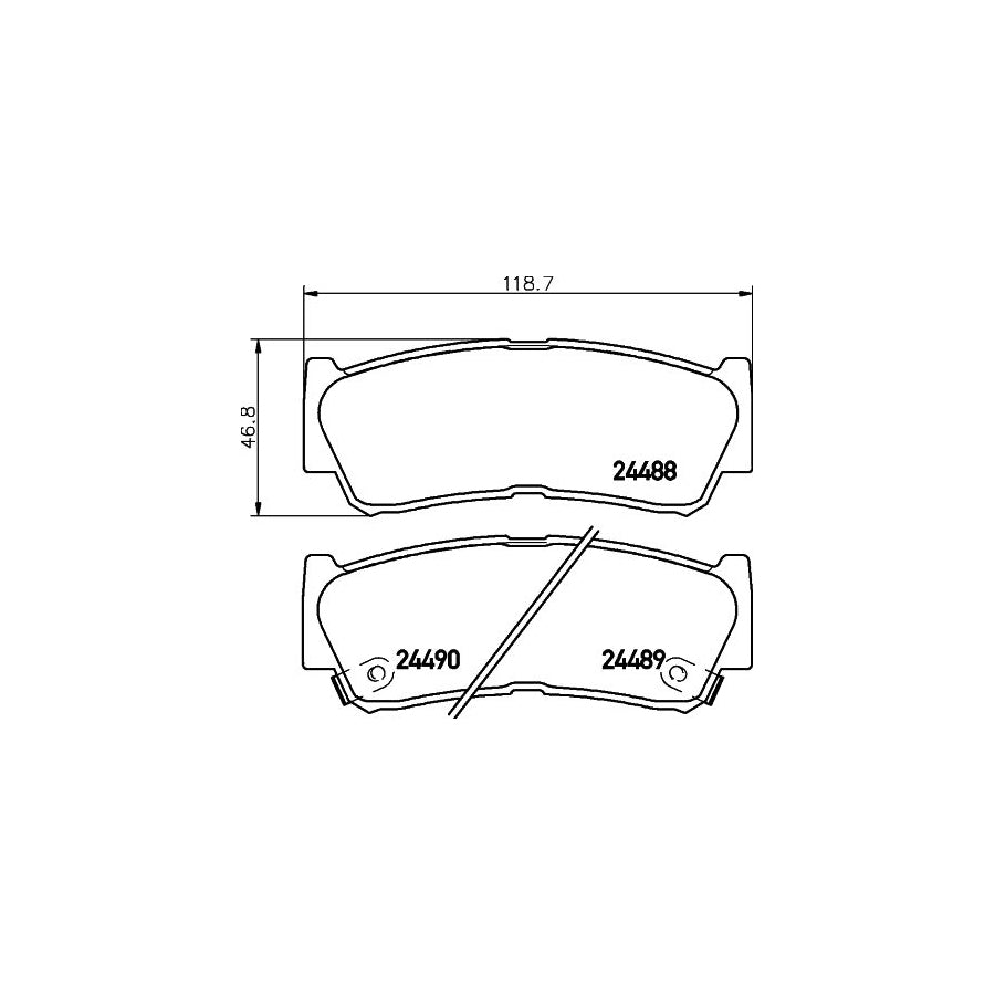 Hella 8DB 355 013 081 Brake Pad Set With Acoustic Wear Warning With Accessories