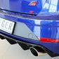 Rieger 00088137 SEAT 5F Leon Cupra Rear Diffuser for Original Tailpipe Left & RIght - Glossy Black