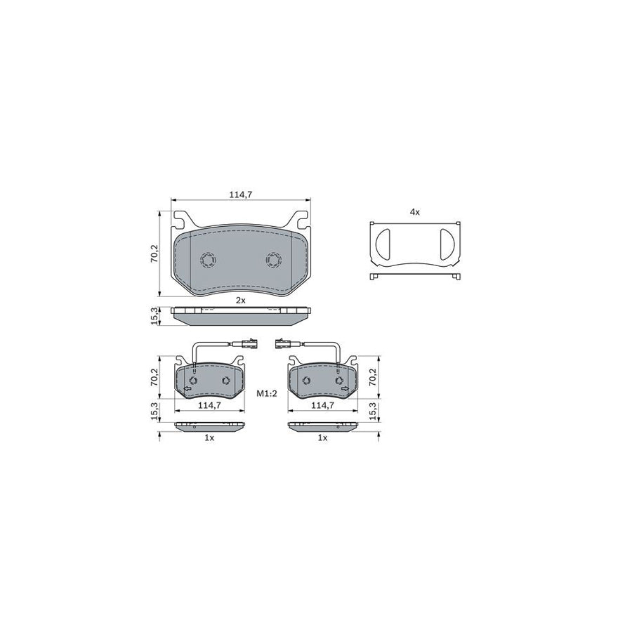 Bosch 0986424384 Brake Pad Set BP2239