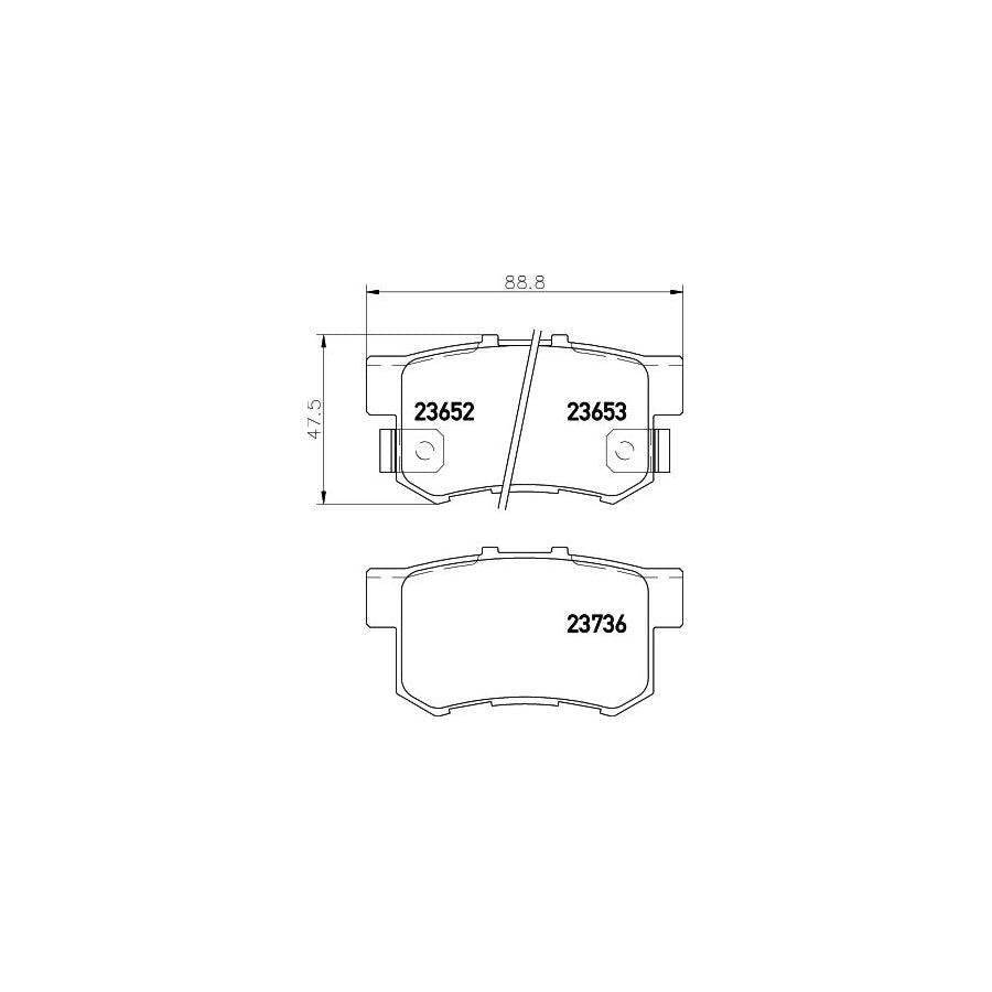 Hella 8DB 355 009 581 Brake Pad Set With Acoustic Wear Warning