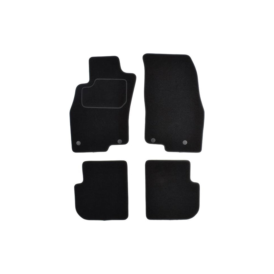 CUSTOPOL Tailored ALF95C Floor mat set for ALFA ROMEO MiTo (955) Textile, Front and Rear, Quantity: 4, Black