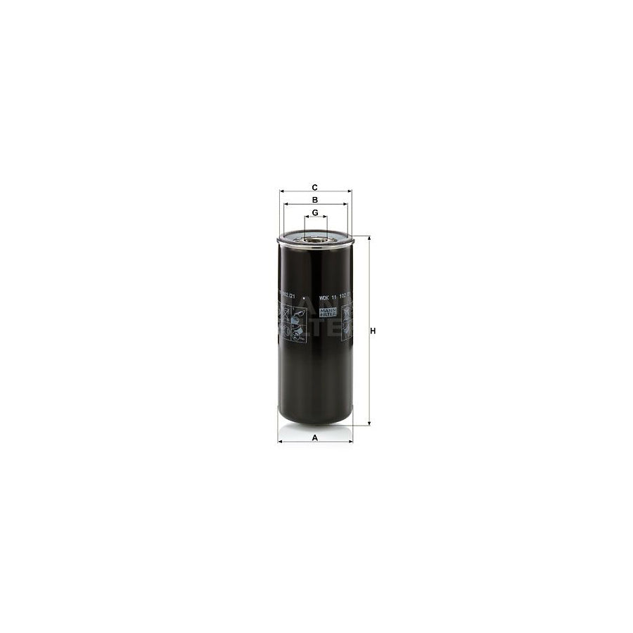 MANN-FILTER WDK 11 102/21 Fuel filter Spin-on Filter