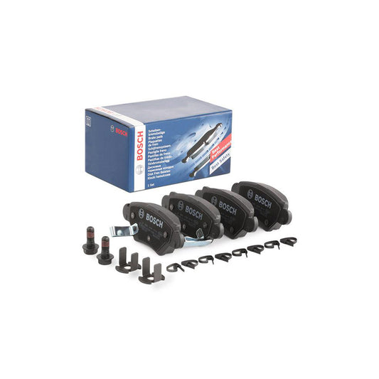 Bosch 0986494014 Brake Pad Set With Acoustic Wear Warning With Anti Squeak Plate With Bolts Screws With Mounting Manual BP246