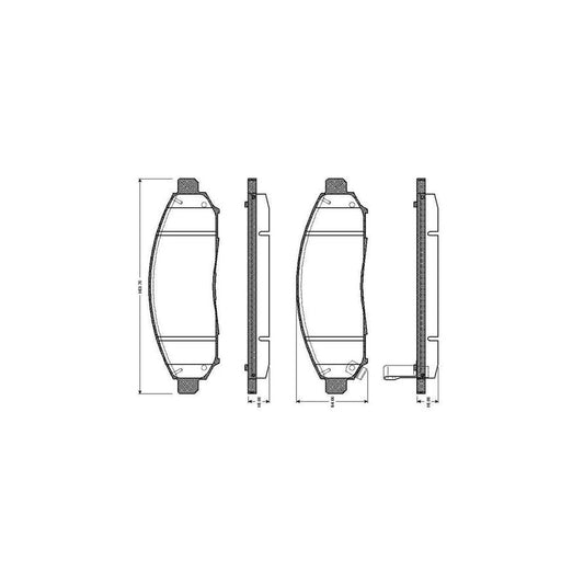 Bosch 0986Tb3054 Brake Pad Set Excl Wear Warning Contact With Accessories