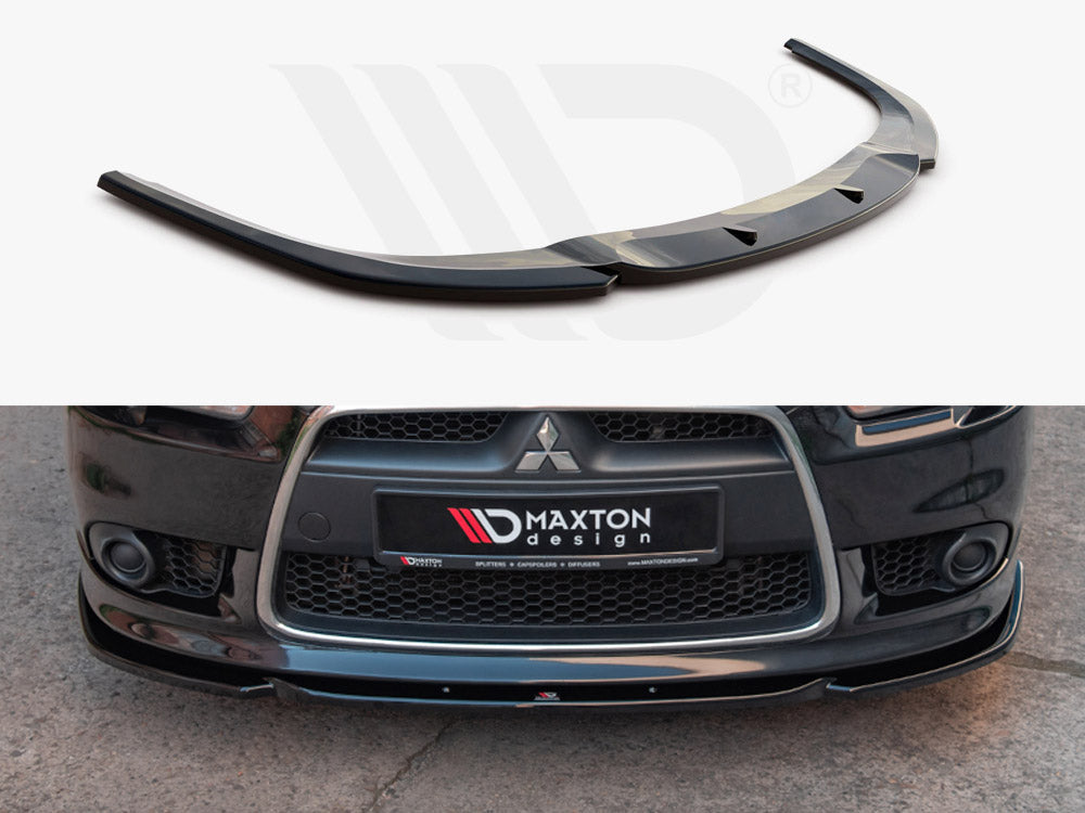Maxton Design MI-LA-8-FD1T Front Splitter Mitsubishi Lancer Sportback MK8 (2007-2016) | Duco Car Parts UK Car Parts