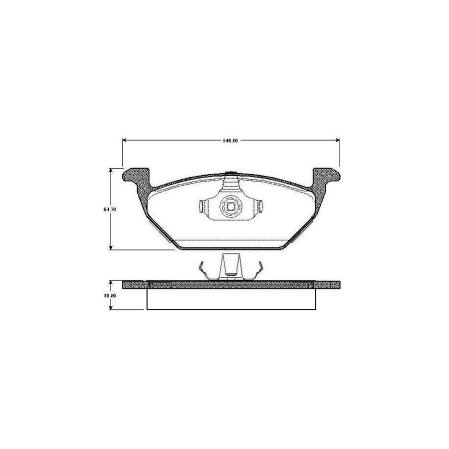 Bosch 0986Tb2313 Brake Pad Set Excl Wear Warning Contact With Accessories