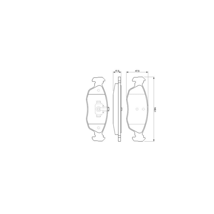 Bosch 0986424452 Brake Pad Set Front Axle Rear Axle With Mounting Manual BP221