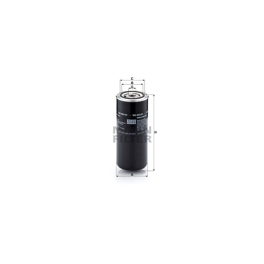 MANN-FILTER WD 962/32 Oil Filter Spin-on Filter