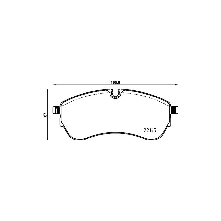 Hella 8DB 355 032 921 Brake Pad Set Prepared For Wear Indicator With Brake Caliper Screws With Accessories