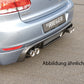 Rieger 00099782 VW Mk6 Golf Rear Diffuser for Tailpipe Left - Carbon-Look