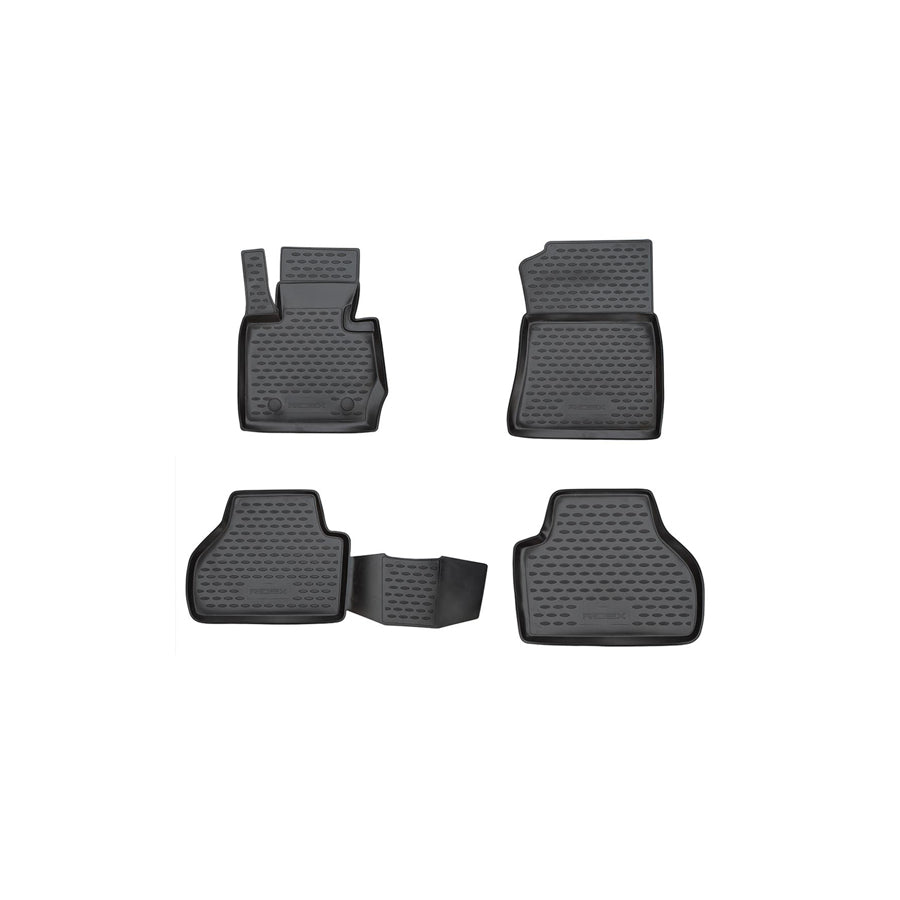 RIDEX Tailored 215A0209 Floor mat set Elastomer, Front and Rear, Quantity: 4, Black