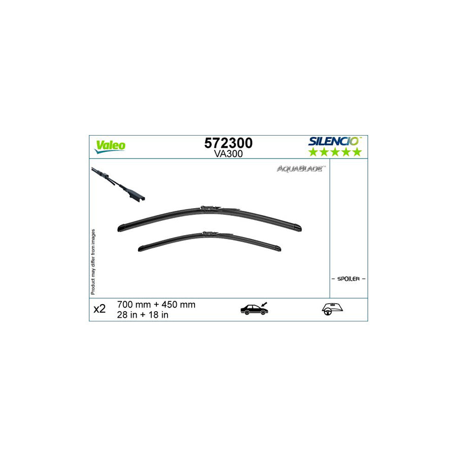 Valeo 572300 Wiper Blade For Tesla Model X (5Yjx) | Duco Car Parts UK Car Parts