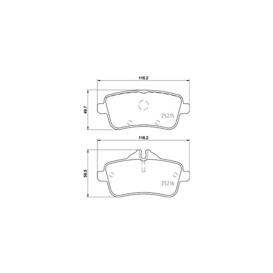 Hella 8DB 355 020 161 Brake Pad Set Prepared For Wear Indicator With Brake Caliper Screws With Accessories