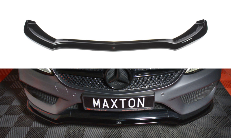 Maxton Design ME-C-205-AMGLINE-C-FD1T Front Splitter V.1 Mercedes Benz C-Class W205 AMG-Line Coupe | Duco Car Parts UK Car Parts