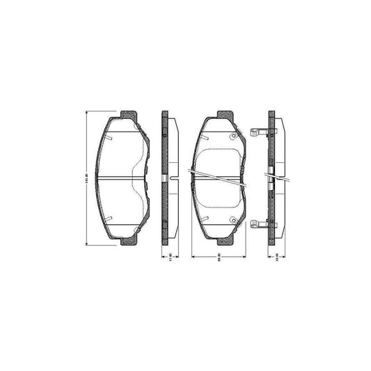 Bosch 0986Tb2427 Brake Pad Set Excl Wear Warning Contact With Accessories