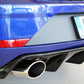 Rieger 00088137 SEAT 5F Leon Cupra Rear Diffuser for Original Tailpipe Left & RIght - Glossy Black