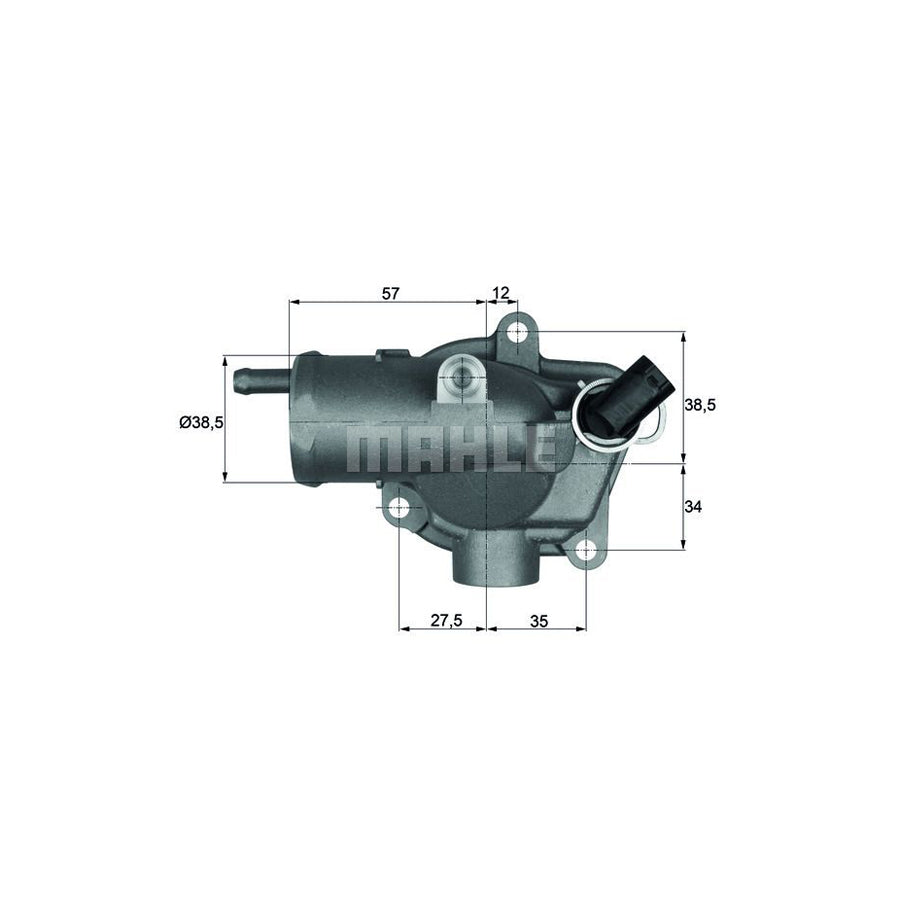 MAHLE ORIGINAL TI 56 87D Engine thermostat Opening Temperature: 87°C, with seal