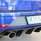 Rieger 00088137 SEAT 5F Leon Cupra Rear Diffuser for Original Tailpipe Left & RIght - Glossy Black