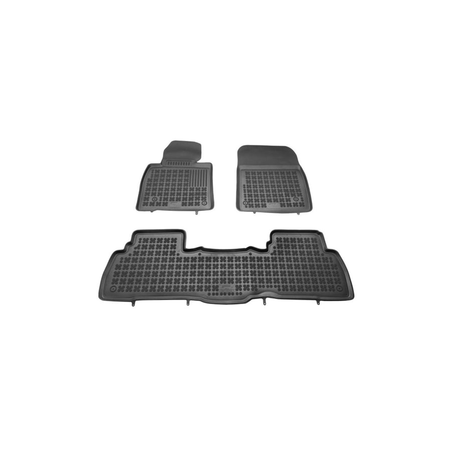 REZAW PLAST 201413 Floor mat set for TOYOTA Land Cruiser 200 (J200) Elastomer, Front and Rear, Black
