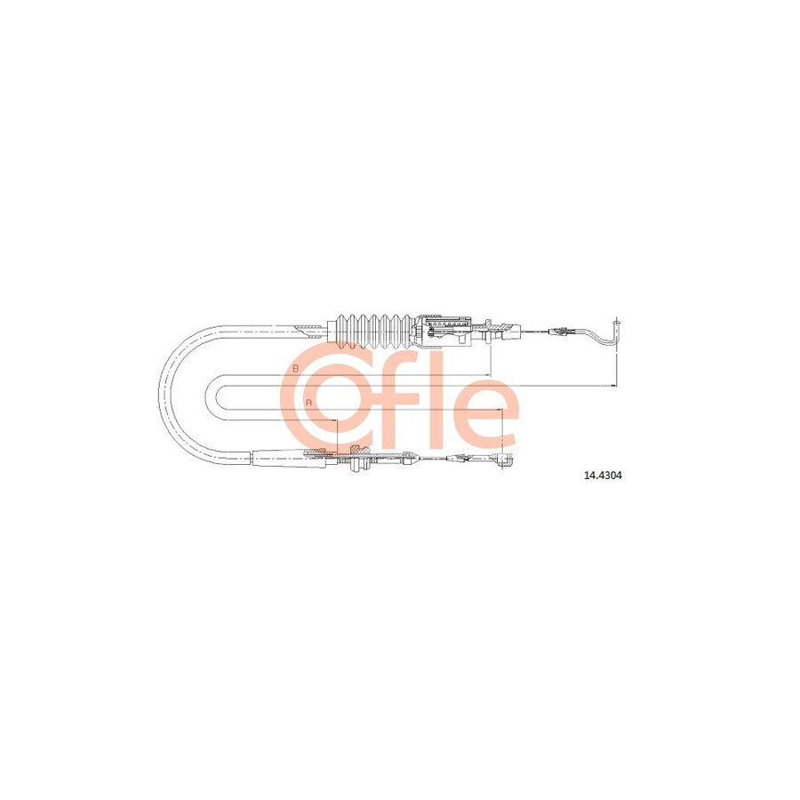 COFLE 14.4304 Throttle Cable for VW TRANSPORTER | Duco Car Parts UK Car Parts