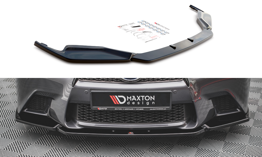 Maxton Design LE-GS-4-FSPORT-FD1T Front Splitter V.1 Lexus GS F Sport MK4 (L10) | Duco Car Parts UK Car Parts