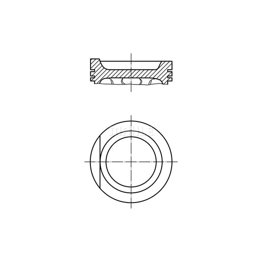 MAHLE ORIGINAL 034 75 00 Piston 81,01 mm, without cooling duct