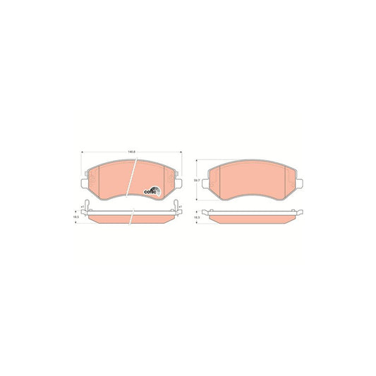 TRW Cotec Gdb4126 Brake Pad Set Incl Wear Warning Contact