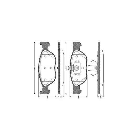 Bosch 0986Tb2281 Brake Pad Set Excl Wear Warning Contact With Accessories