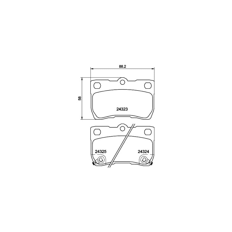 Hella 8DB 355 006 971 Brake Pad Set With Acoustic Wear Warning