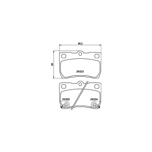 Hella 8DB 355 006 971 Brake Pad Set With Acoustic Wear Warning
