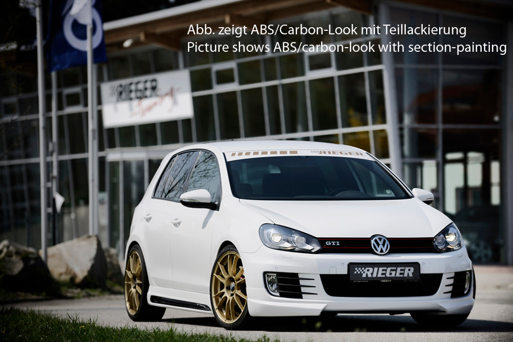 Rieger 00099781 VW Mk6 Golf Right Side Skirt (GTI & GTD) - Carbon-Look