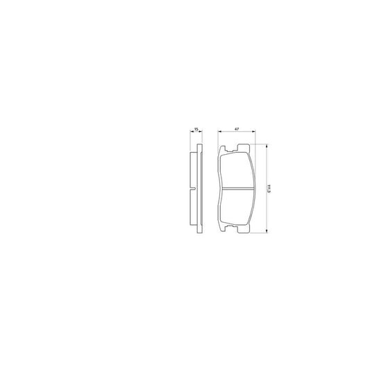 Bosch 0986493670 Brake Pad Set For Honda Civic I Shuttle An Ar BP800