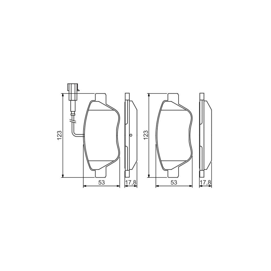 Bosch 0986495342 Brake Pad Set With Integrated Wear Sensor With Mounting Manual BP1634